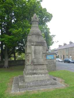 Oblique view of left face of the Memorial Fountain, Stanhope May 2016